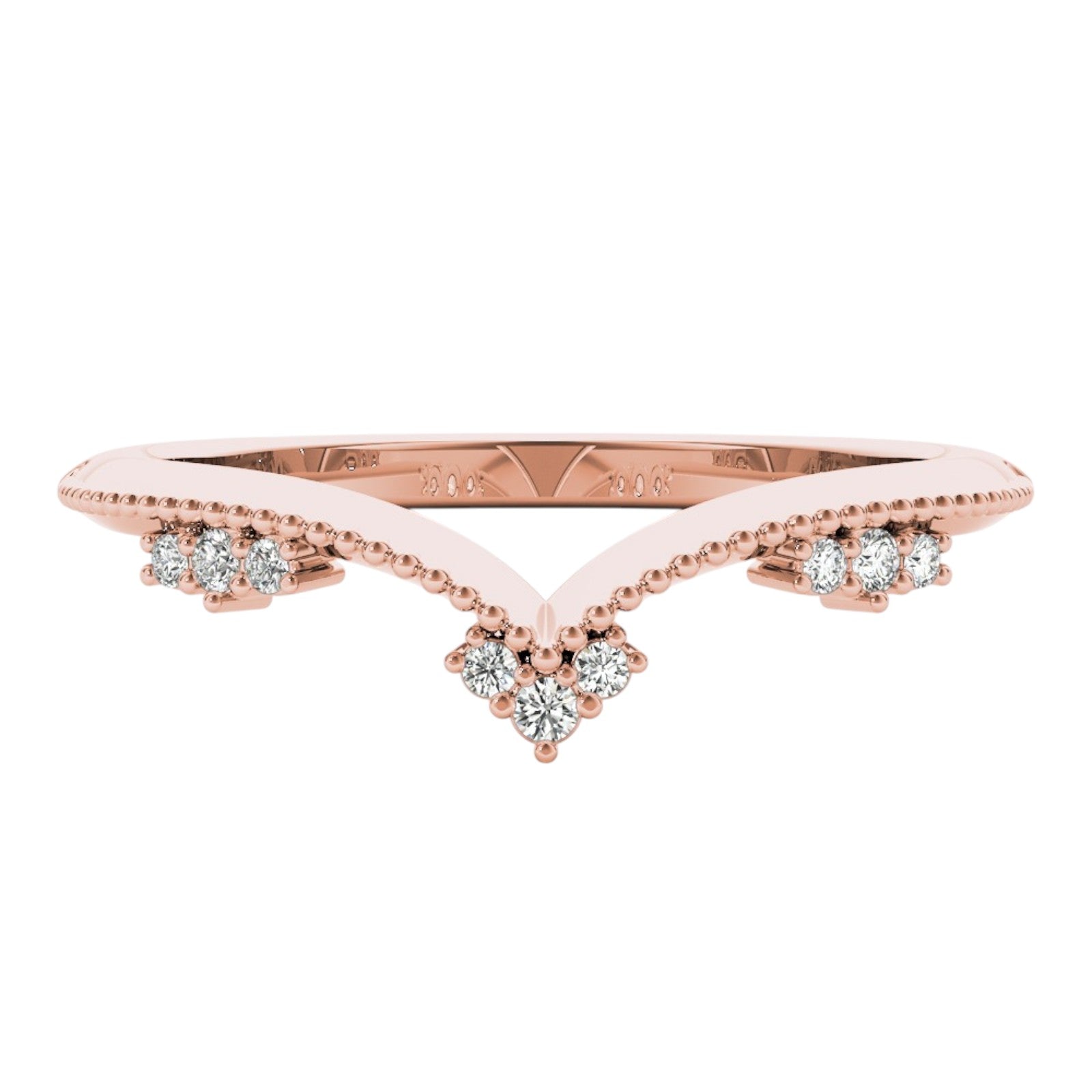 10K Gold 0.06 Ct Diamond Wedding Band
