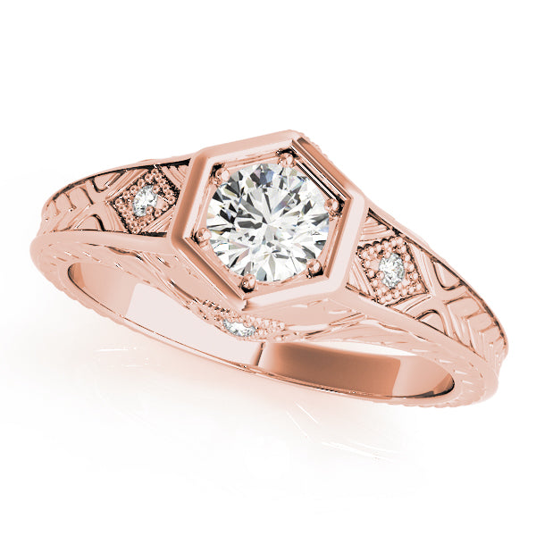 0.50 Ct Diamond Bridal Set Engagement Wedding Band In 14K Gold
