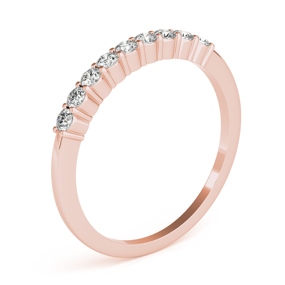 0.25 Ct  FG/VVS1 Round Diamond Wedding Band In 14K Gold