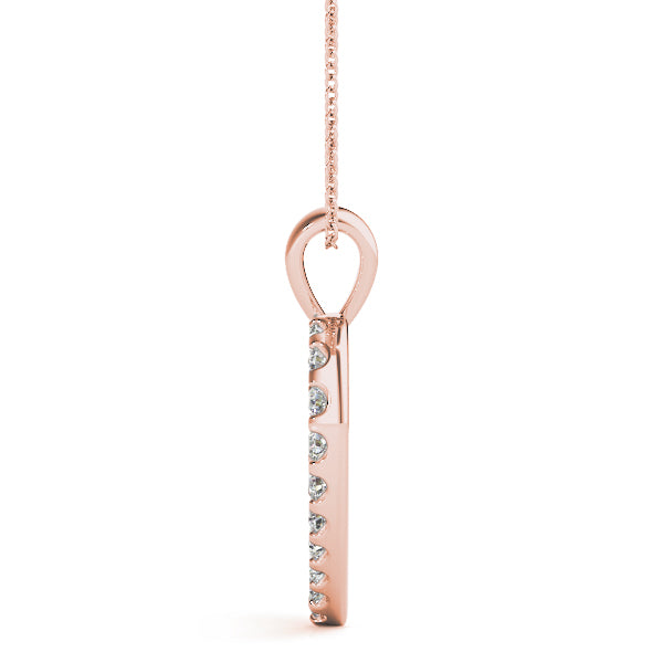 Heart Pendant 0.25 Ct FG/VVS1 Diamond Chain Necklace In 10K Gold