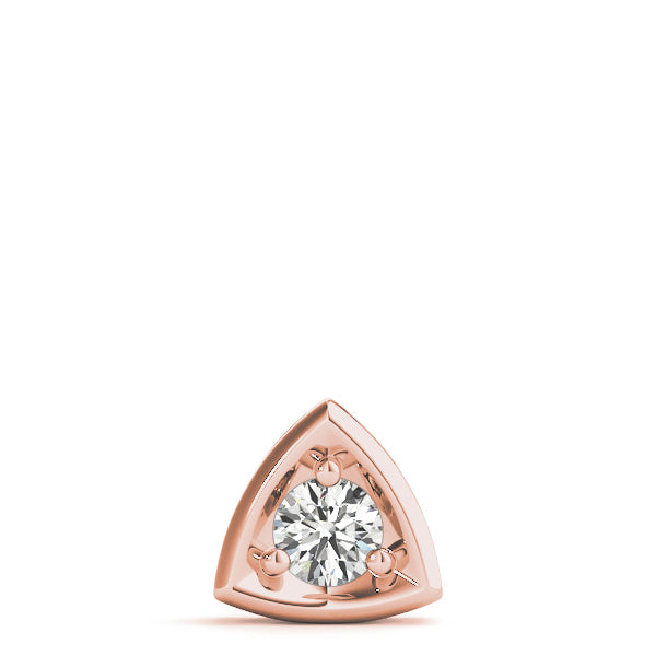 0.50CT Diamond 10K Solid Gold Necklace Pendant With Sterling Silver Chain