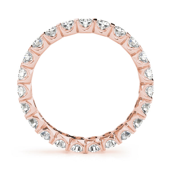 1.15 Ct Channel Set Diamond Eternity Wedding Band in 14k Rose White & Yellow Gold