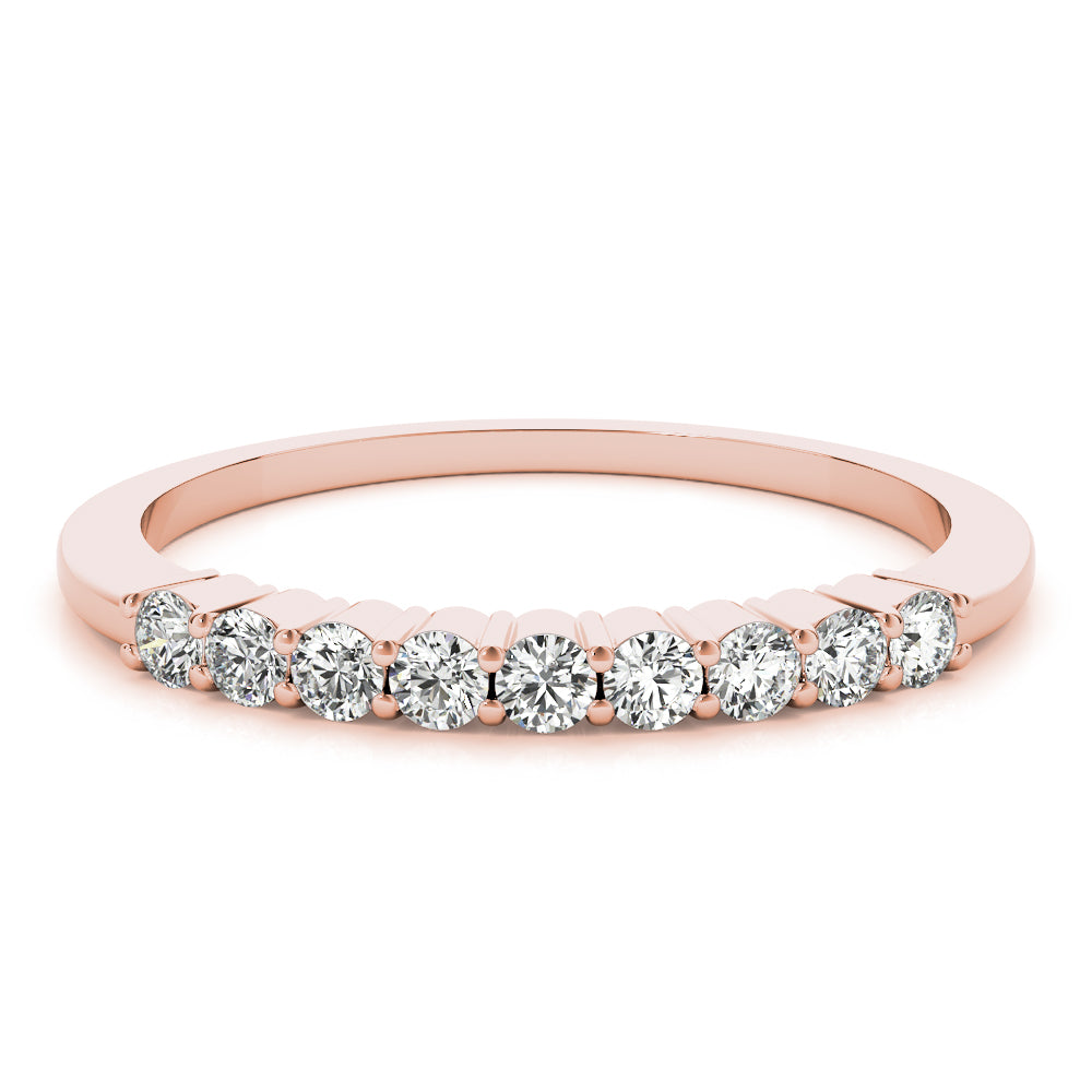 0.25 Ct  FG/VVS1 Round Diamond Wedding Band In 14K Gold