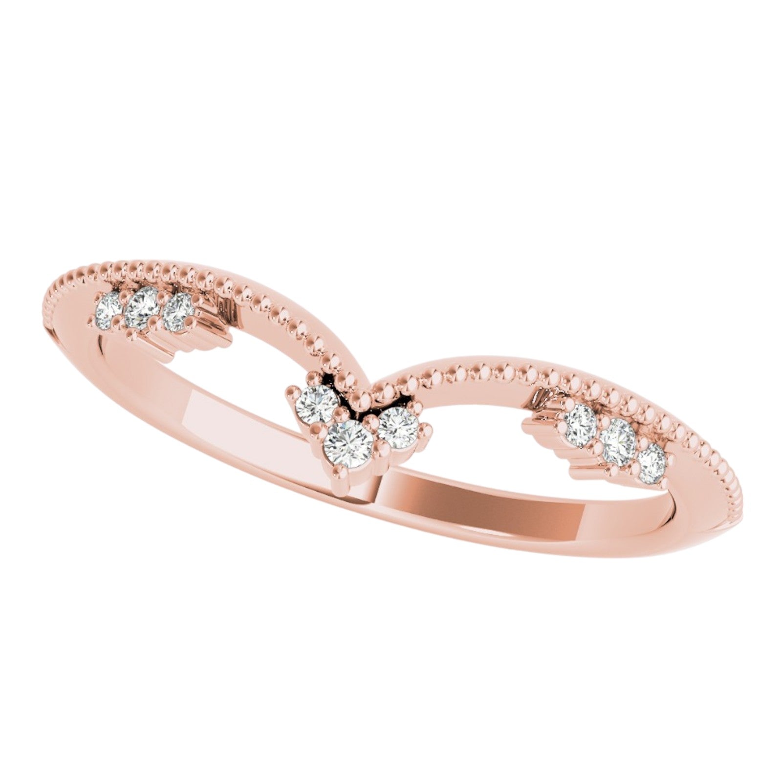 10K Gold 0.06 Ct Diamond Wedding Band