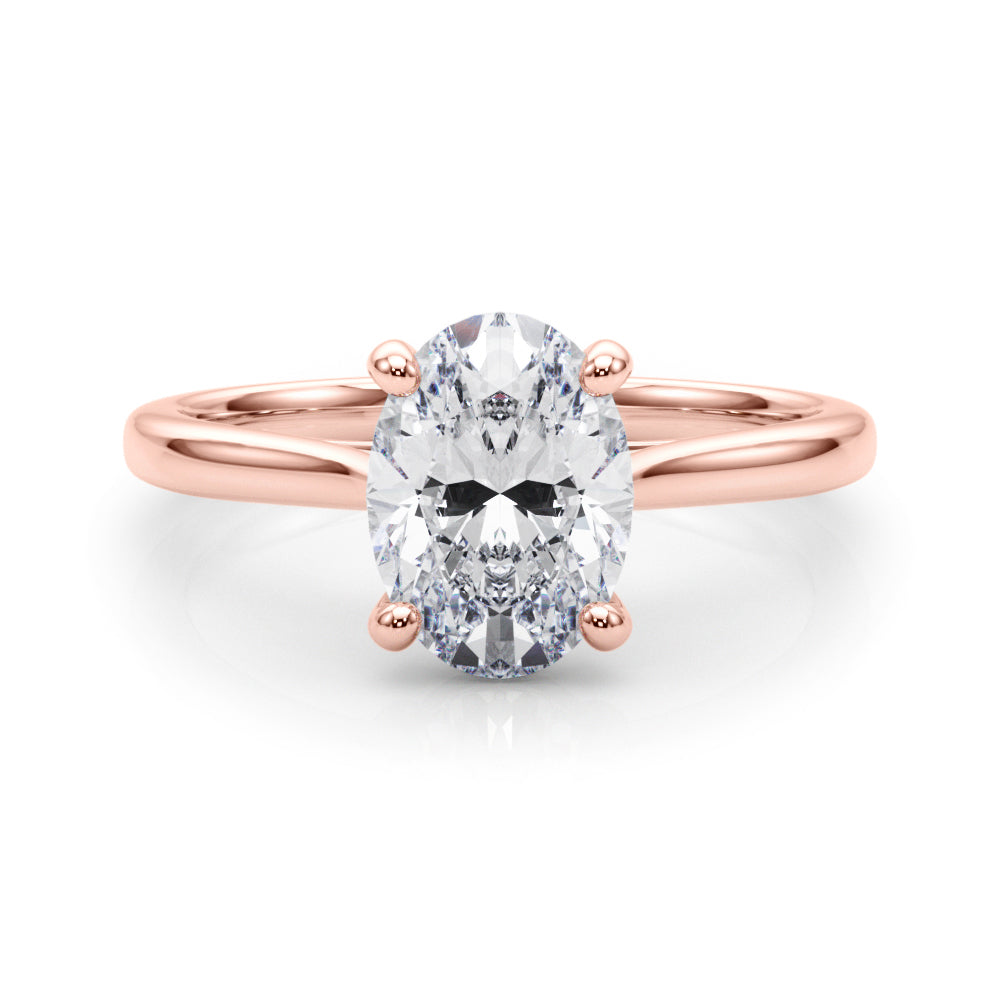 KohinoorGems 2.00Ct Oval Solitaire Engagement Rings In 14K Solid Gold Women Jewelry