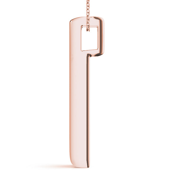 1/2 Ct Diamond 3 Stone Channel Set Pendant In 14K Gold With Box Chain