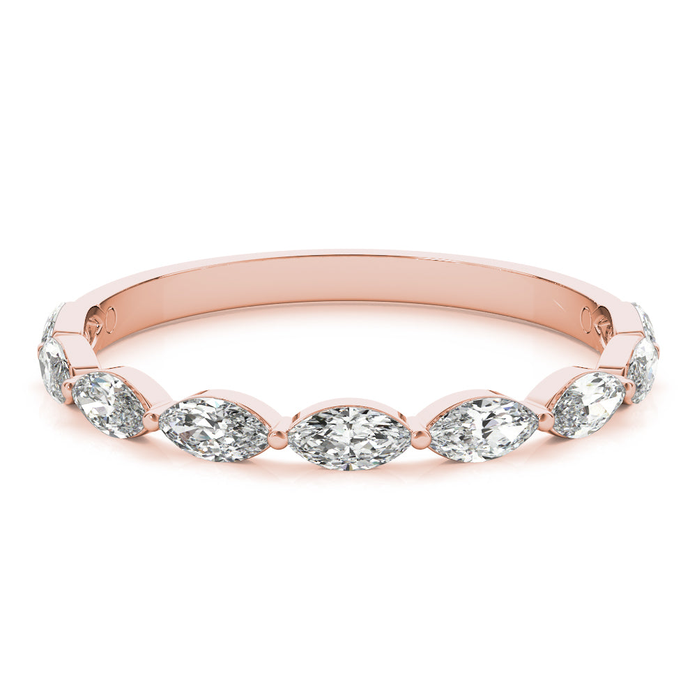 5/8 Ct Brilliant Cut Marquise FG/VVS1 Diamond Wedding Band In 14K Gold