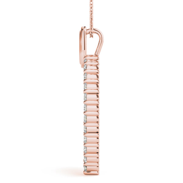 1.00  Ct Diamond Heart Pendant Necklace In 14K Gold