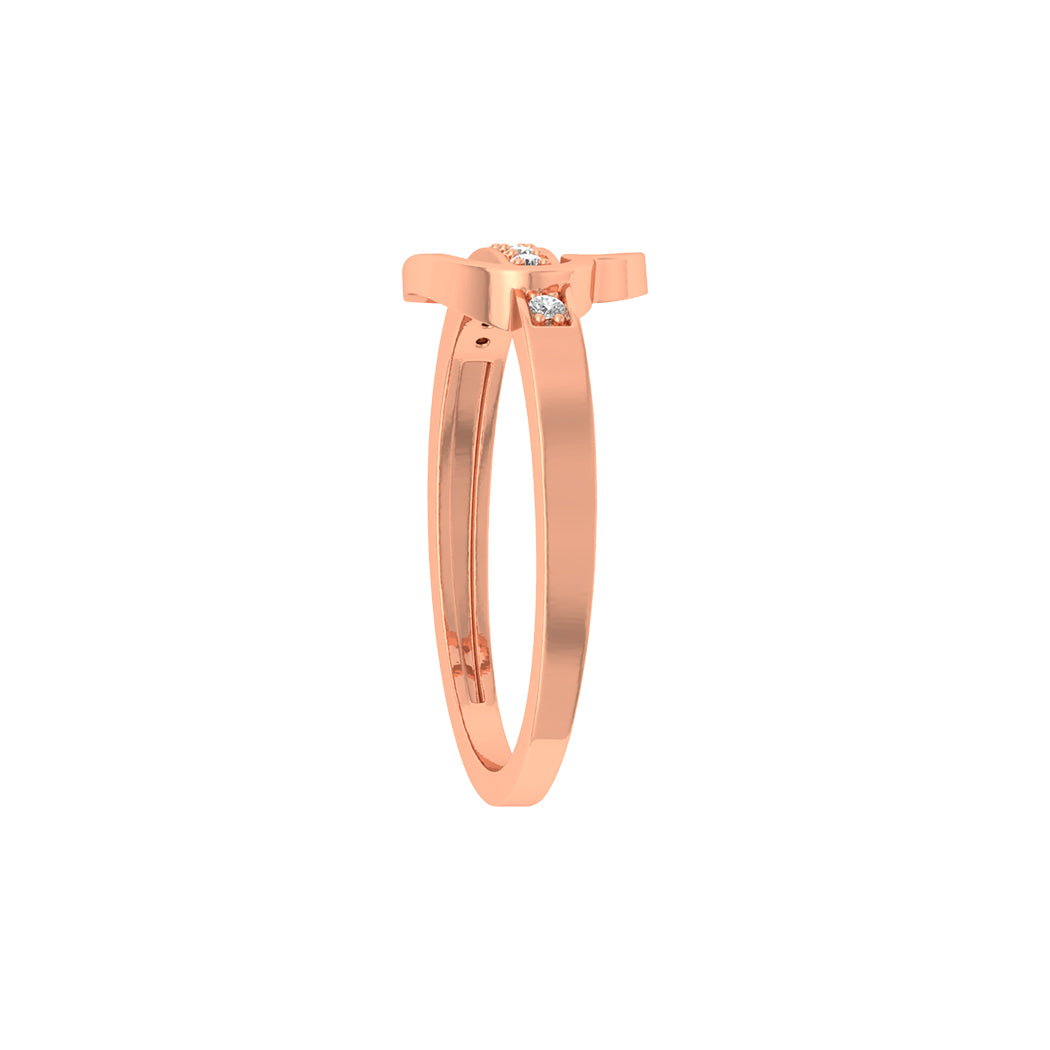 Wedding Band Jewelry 0.06Ct Diamond 14K Gold Heart Shape Engagement Rings