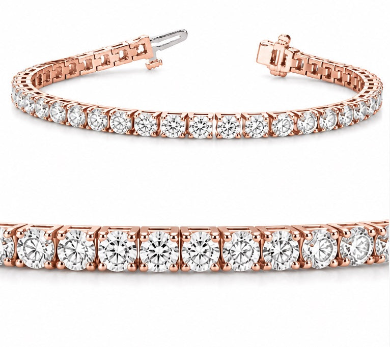 Luxury 2.00CT Lab Grown Diamond Tennis Bracelet in 14K Rose Gold | Fine Jewelry Gift