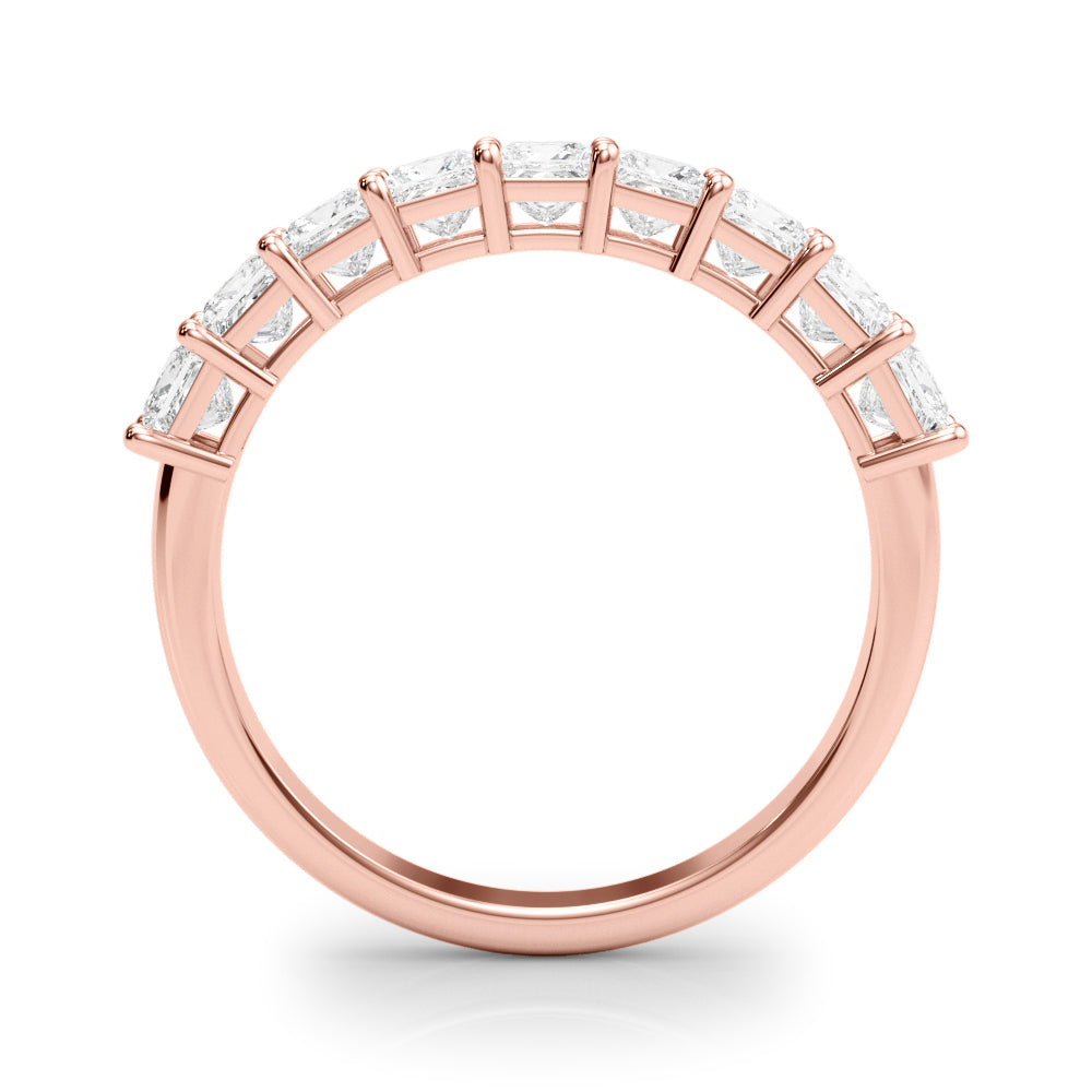 1.00 Ct Princess Diamond Wedding Band In 14K Gold