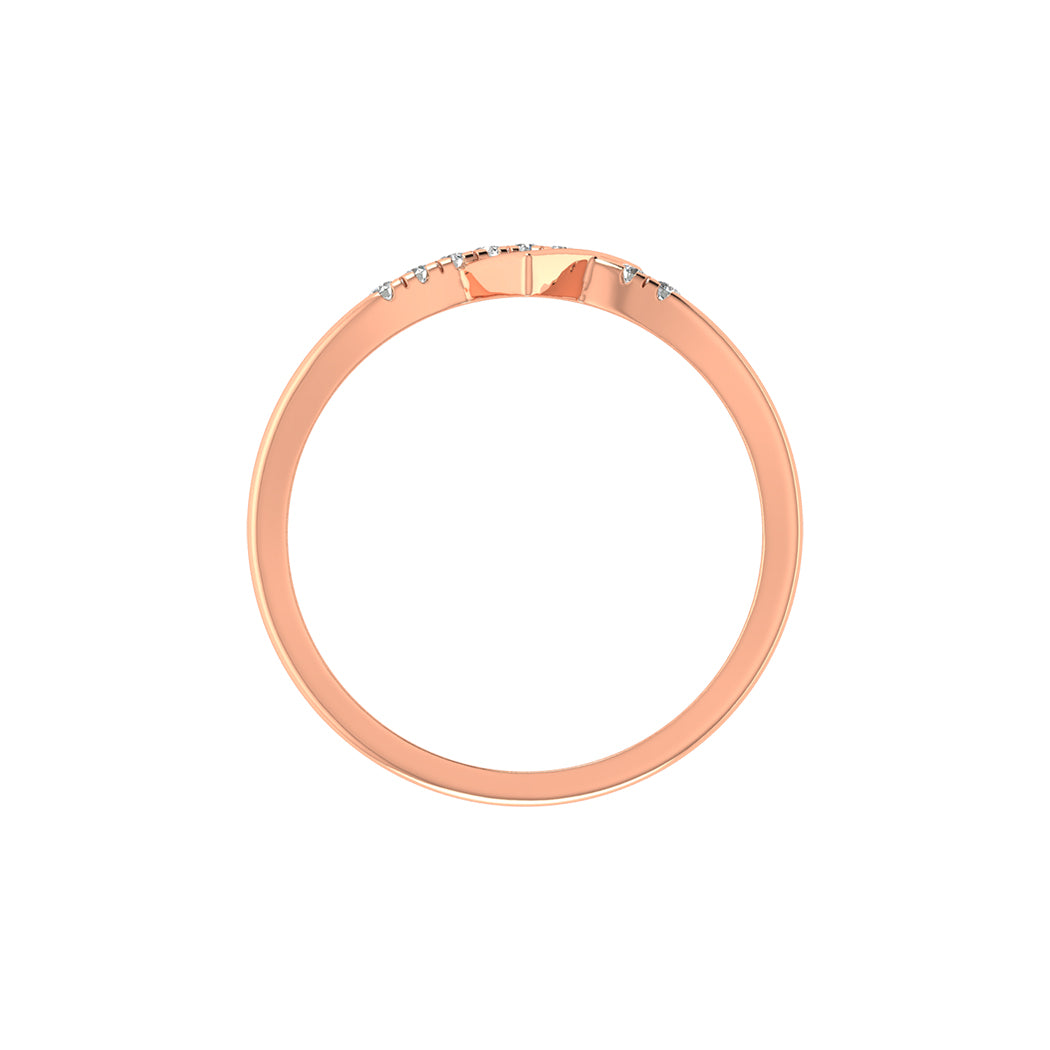 0.07Ct Diamond 14K Gold Wedding Engagement Band Women Jewelry