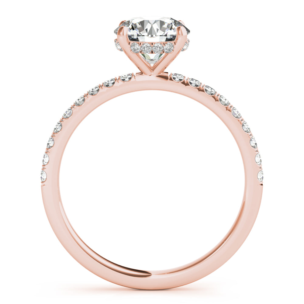 Engagement Solitaire Ring 0.75 Ct Diamond Wedding Ring In 14K Rose White & Yellow Gold