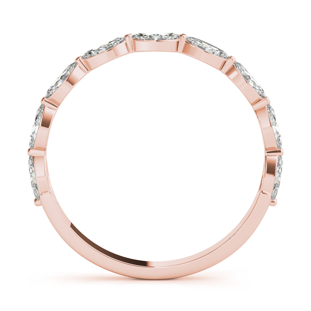 5/8 Ct Brilliant Cut Marquise FG/VVS1 Diamond Wedding Band In 14K Gold