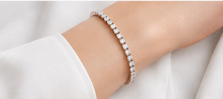 Luxury 2.00CT Lab Grown Diamond Tennis Bracelet in 14K Rose Gold | Fine Jewelry Gift
