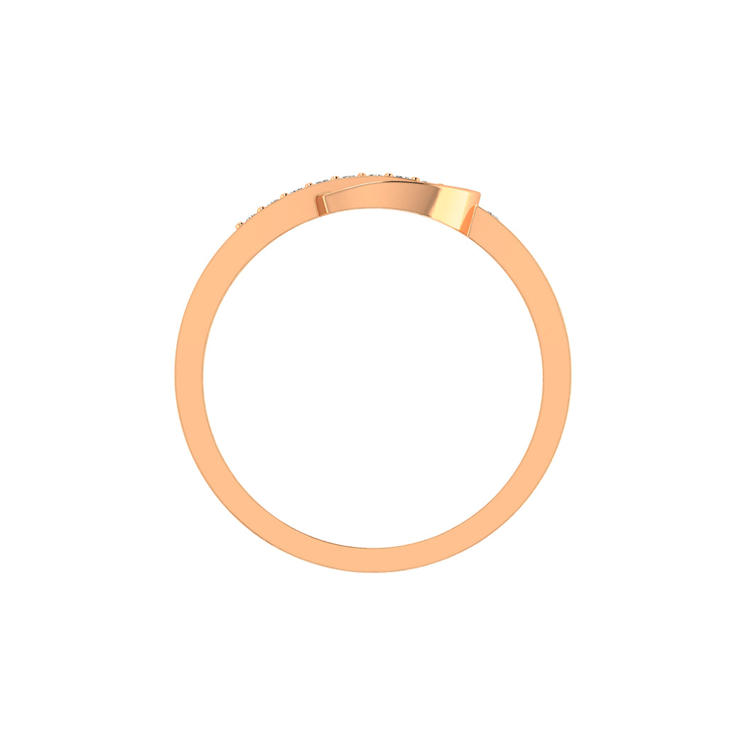 Wedding Band Jewelry 0.06Ct Diamond 14K Gold Heart Shape Engagement Rings