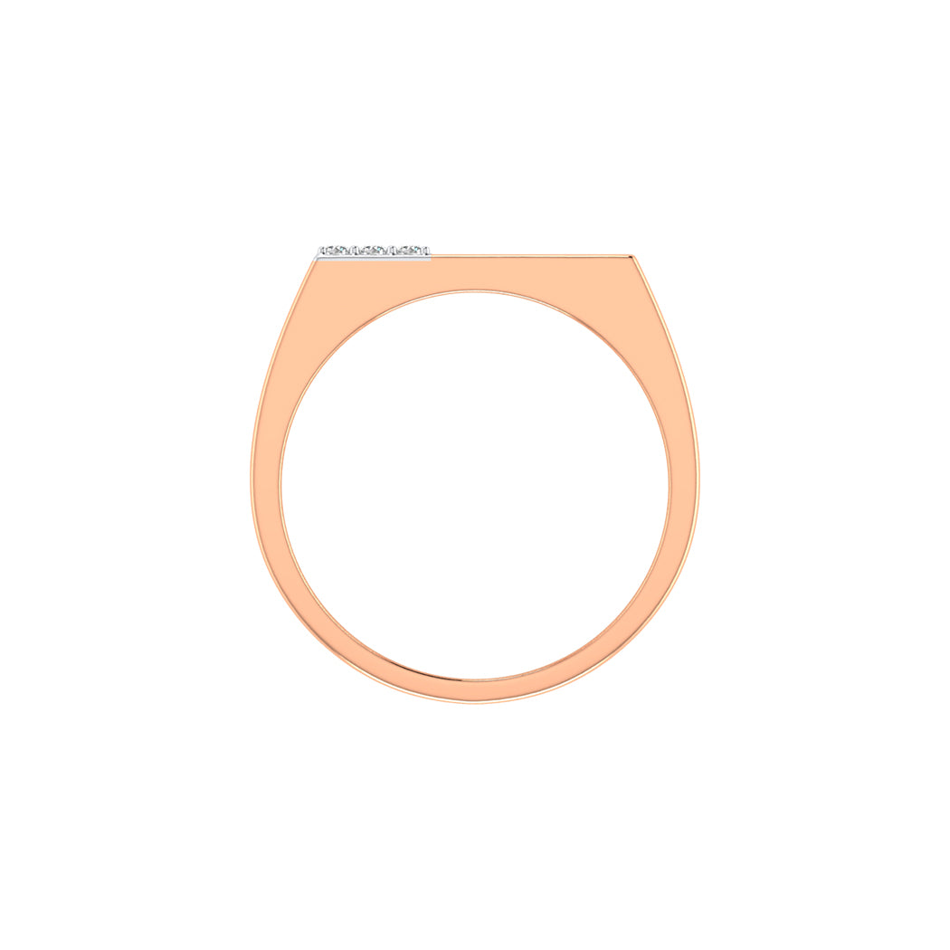 0.14Ct Diamond Men Wedding Engagement Band In 14K Solid Gold