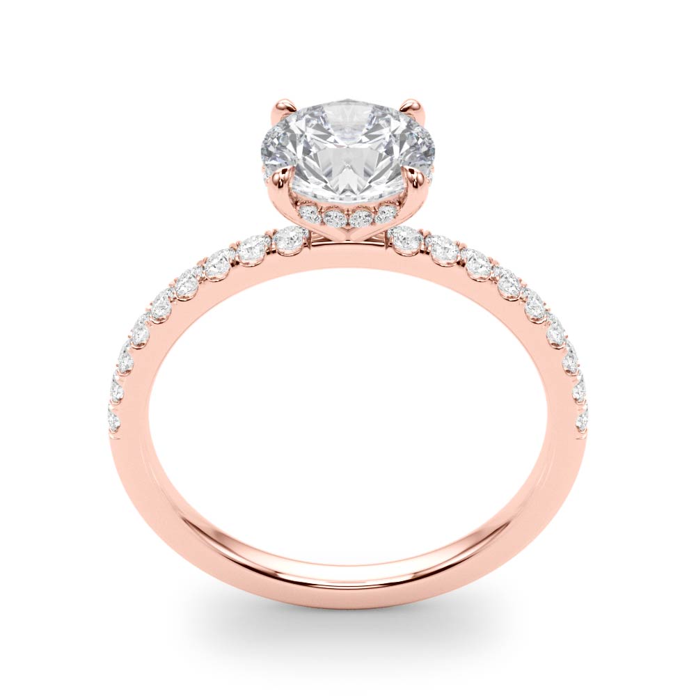 Engagement Solitaire Ring 0.75 Ct Diamond Wedding Ring In 14K Rose White & Yellow Gold