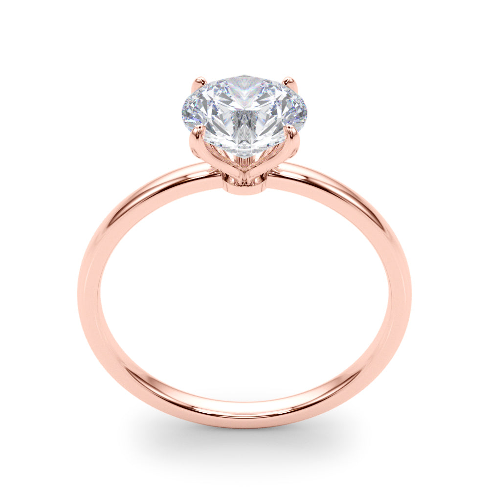0.50Ct Solitaire Engagement Ring In 14K White/ Rose & Yellow Gold Jewelry