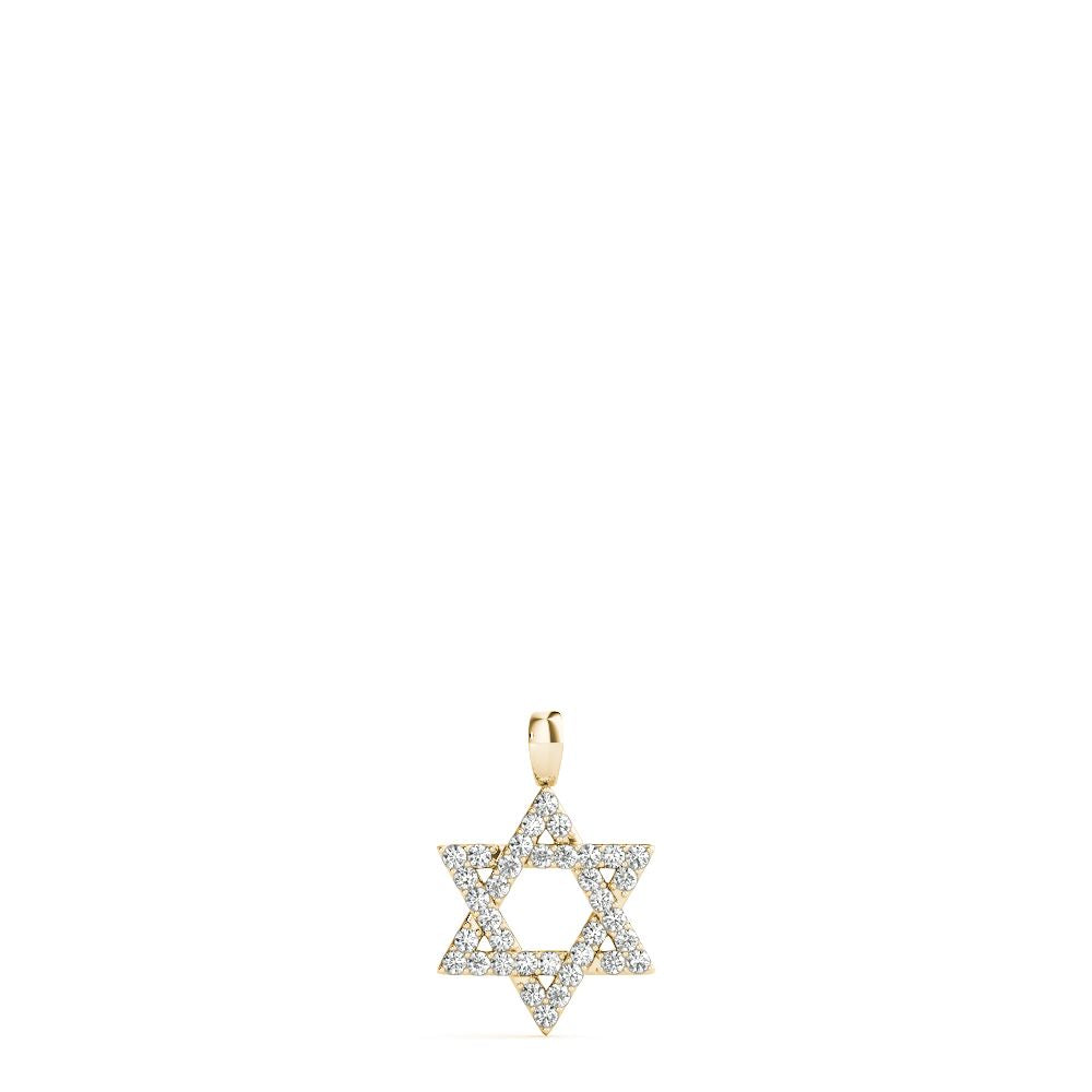 1/5 Carat Round Diamond Necklace Pendant In 10K White & Yellow Gold