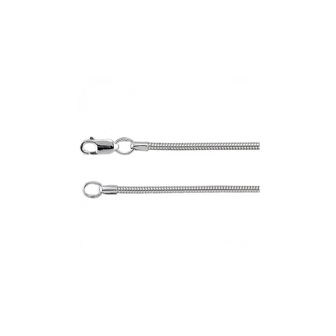 .8mm Sleek Snake Chain Necklace in 925 Sterling Silver – Unisex Italian Design with Lobster Clasp