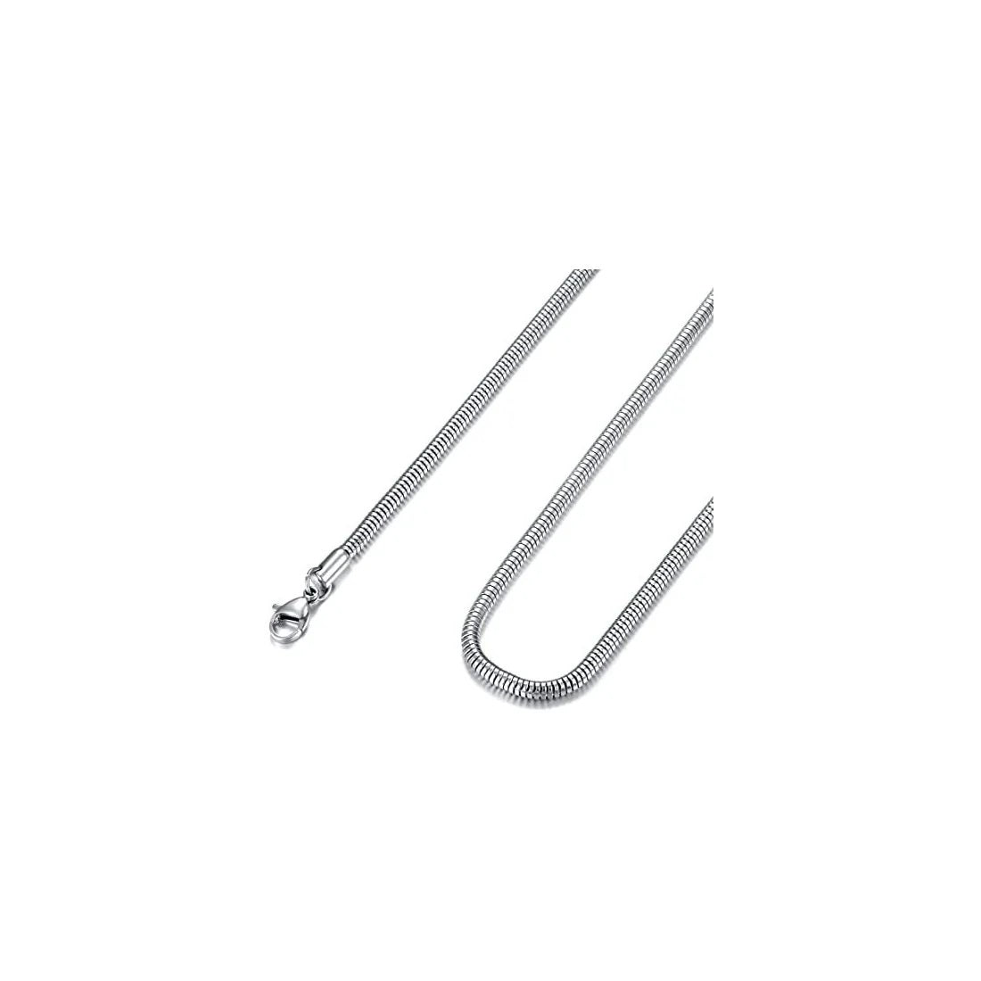 .8mm Sleek Snake Chain Necklace in 925 Sterling Silver – Unisex Italian Design with Lobster Clasp