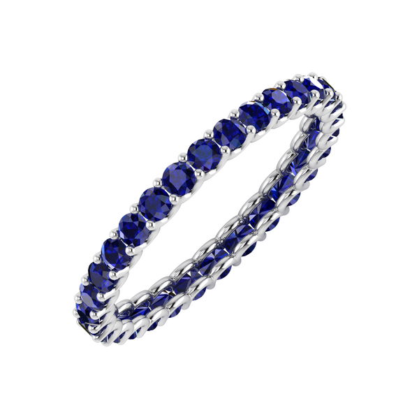 14k Gold 1 00 Ct Sapphire Gemstone Eternity Wedding Band