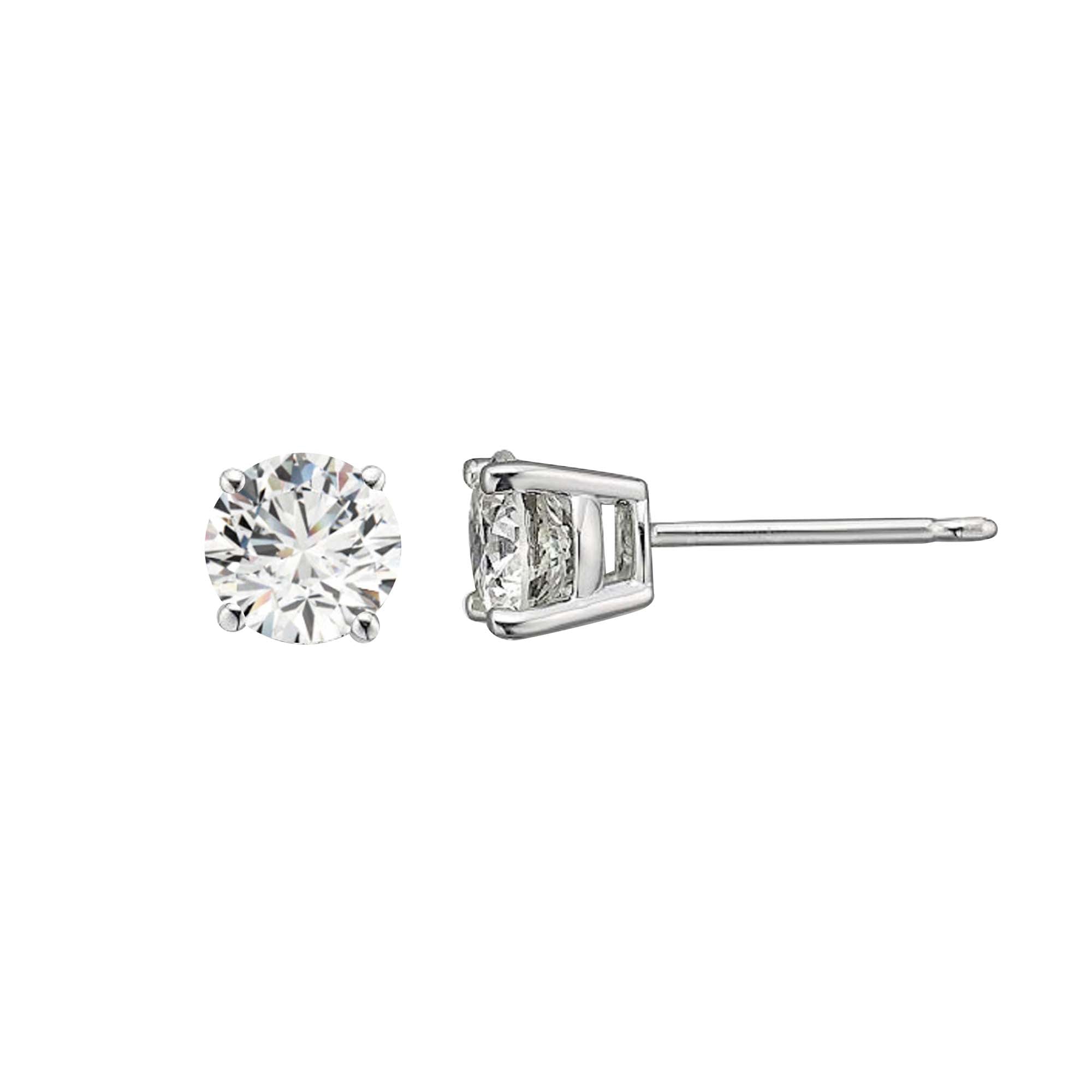 0.15 Carat FG/VS Diamond Quality Stud Earrings In 14K White/ Yellow Gold