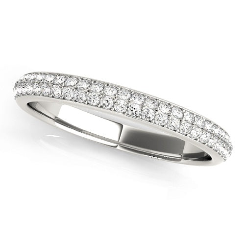 1/4 Carat Diamond Wedding Band in 10K Solid White Gold Women Jewelry