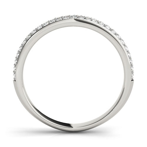 1/4 Carat Diamond Wedding Band in 10K Solid White Gold Women Jewelry