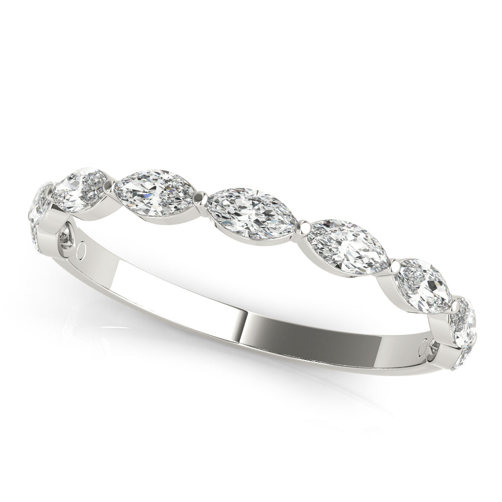 5/8 Ct Brilliant Cut Marquise FG/VVS1 Diamond Wedding Band In 14K Gold