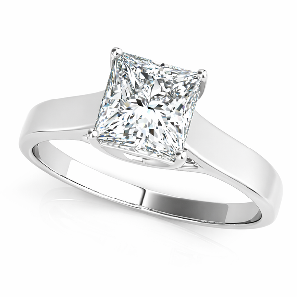 Solitaire Ring 1 3 Ct Princess Diamond 18k Gold Plated Engagement Wedding Jewelry