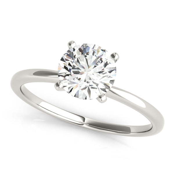 0.50 Ct D Vvs1 Moissanite Solitaire Engagement Rings In 14K Gold