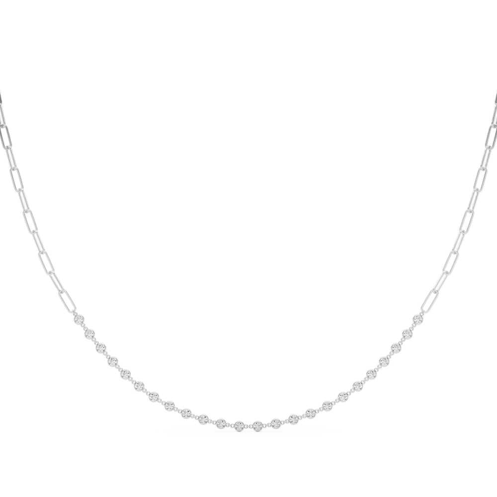 1.45 Ct Brilliant Diamond NECKLACE In 14K Gold