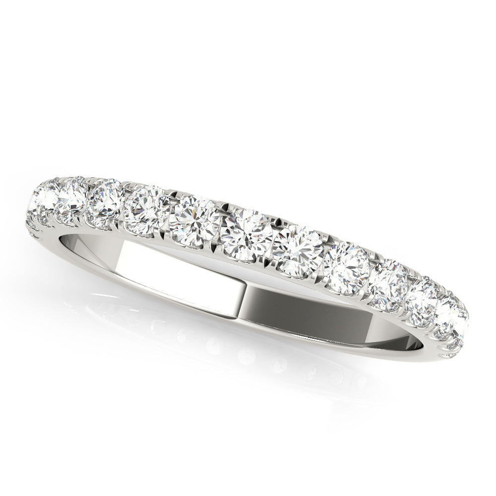 0.25 Ct Diamond Split Prong Wedding Band In 14K Gold Women Jewelry