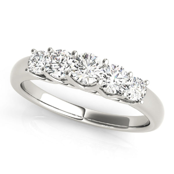0 25 Ct 5 Stone Lab Grown Diamond Band Ring In 14k Yellow Rose White Gold
