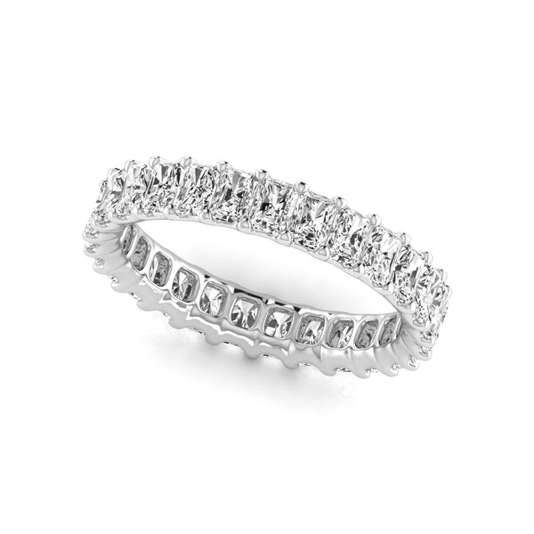 2 50 Ct Radiant Cut Lab Grown Diamond Eternity Band In 14k Gold Full Eternity Design