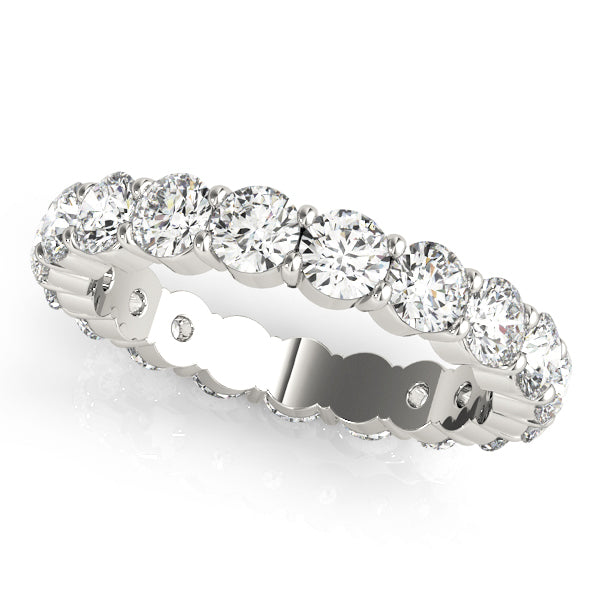 5.00 Ct FG/VVS1 Round Diamond Eternity Wedding Band In 14K White Gold