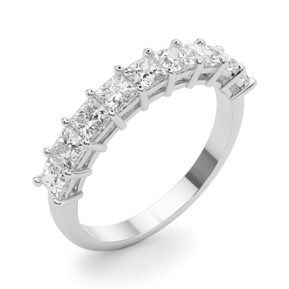1.00 Ct Princess Diamond Wedding Band In 14K Gold