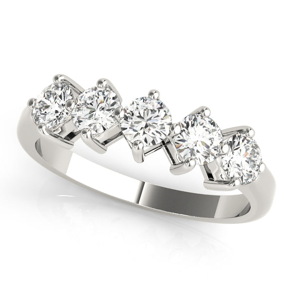 0.75CT Brilliant Diamond Wedding Band In 14K Solid Gold