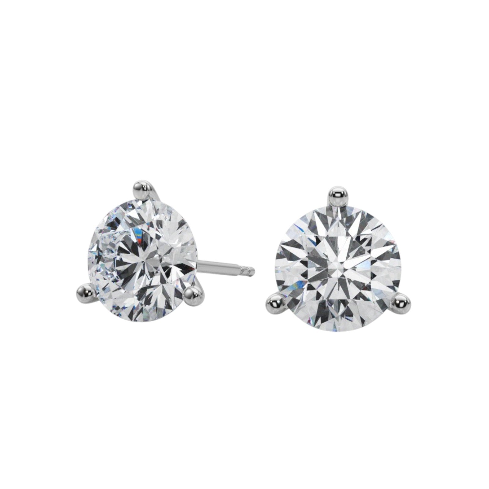 0.20 Carat Diamond Martini Stud Earrings In 14K White & Yellow Gold