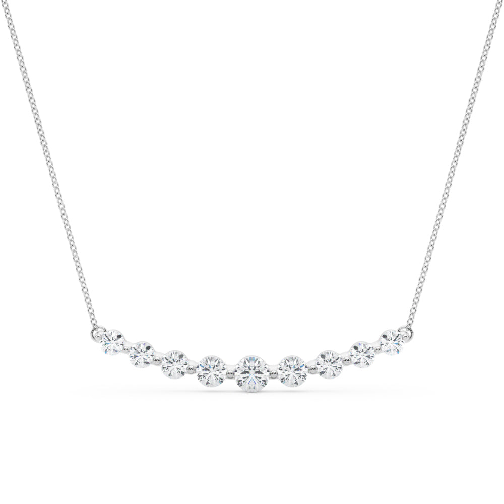 0.50 Ct Diamond Pendant Chain Necklace In 14K Gold
