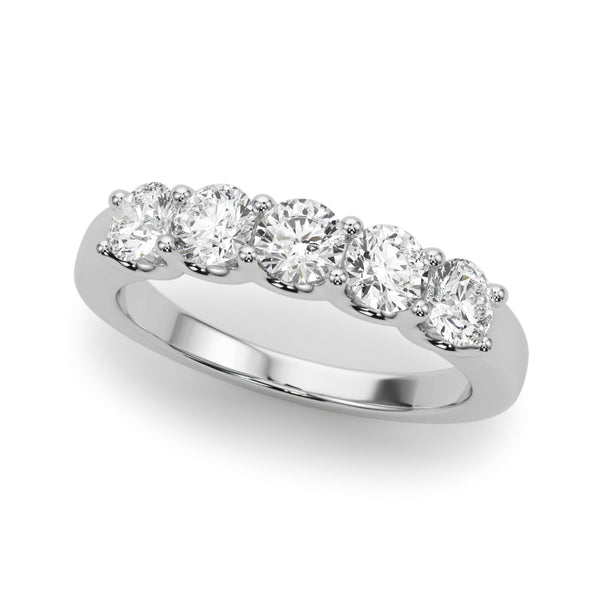 1 2 Ct Classic 5 Stone Fg Vvs1 Diamond Band Ring In 14k White Rose Yellow Gold