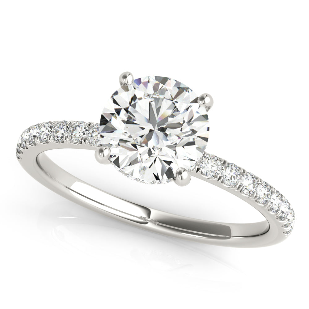 Engagement Solitaire Ring 0.75 Ct Diamond Wedding Ring In 14K Rose White & Yellow Gold