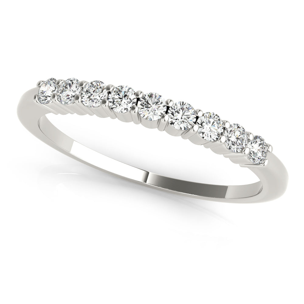 0.25 Ct  FG/VVS1 Round Diamond Wedding Band In 14K Gold
