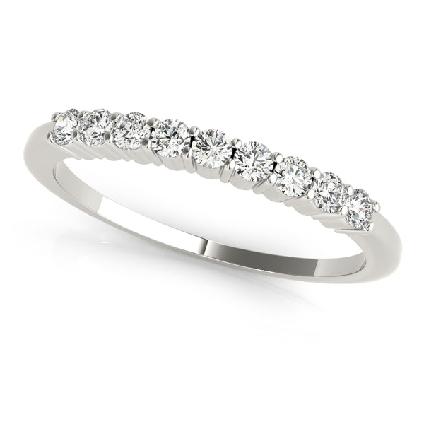 0 25 Ct Fg Vvs1 Round Diamond Wedding Band In 14k Gold
