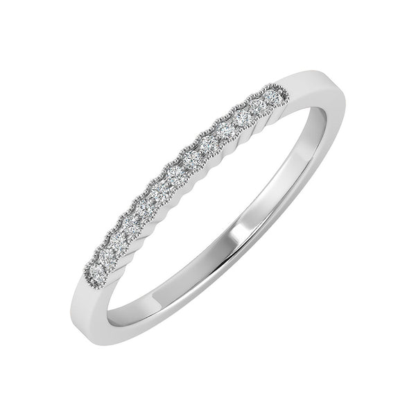 0 07 Ct Diamond 14k Gold Wedding Band Women Jewelry