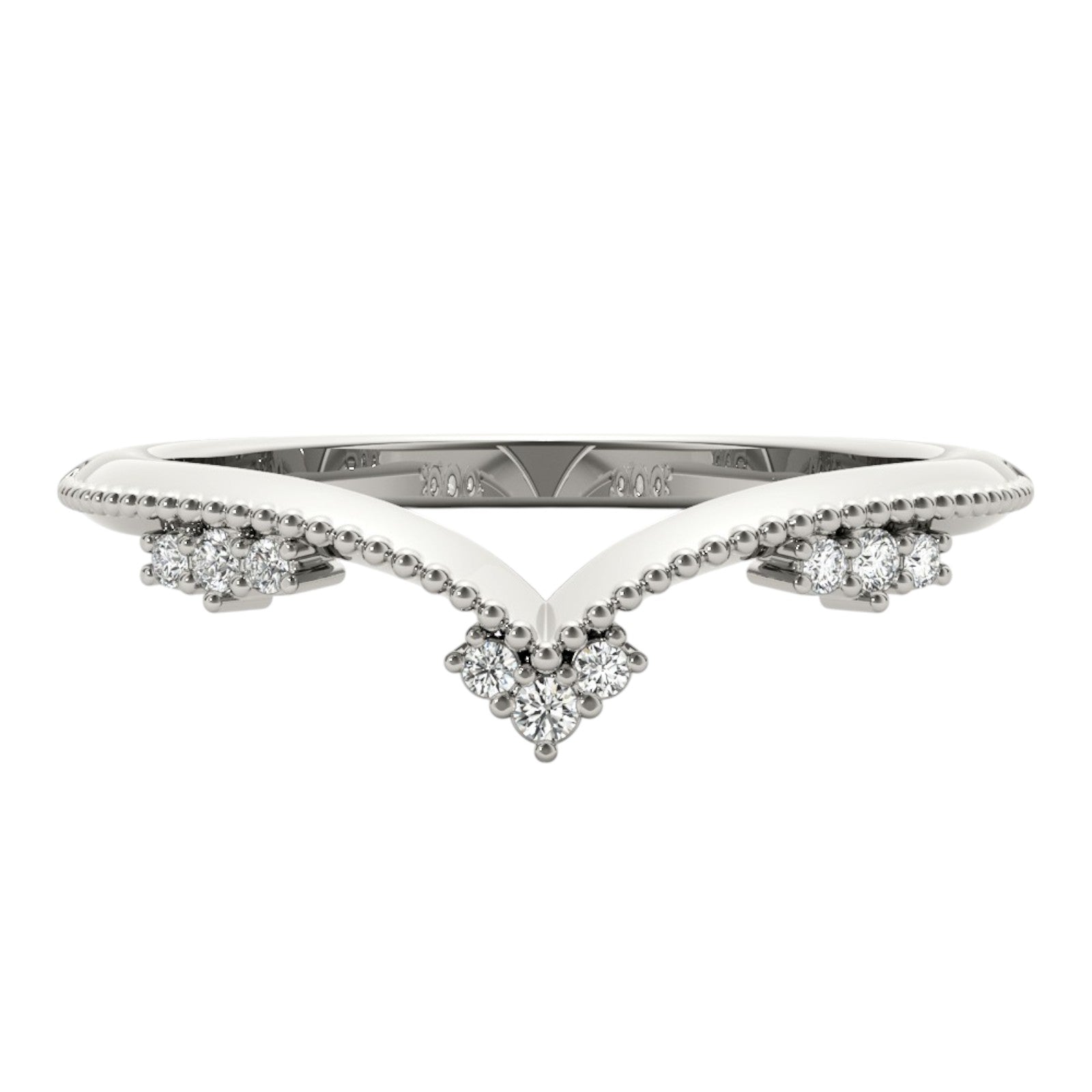10K Gold 0.06 Ct Diamond Wedding Band