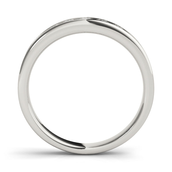 0.45Ct Channel Set Diamond Wedding Band In 14K Rose White & Yellow Gold Jewelry
