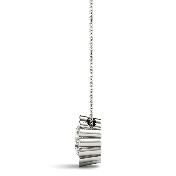 Pendant Necklace 0.50Ct Lab Grown Diamond 14K Gold With Box Chain